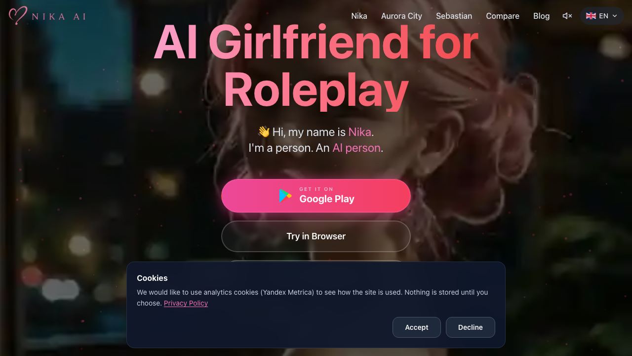Nika AI website screenshot