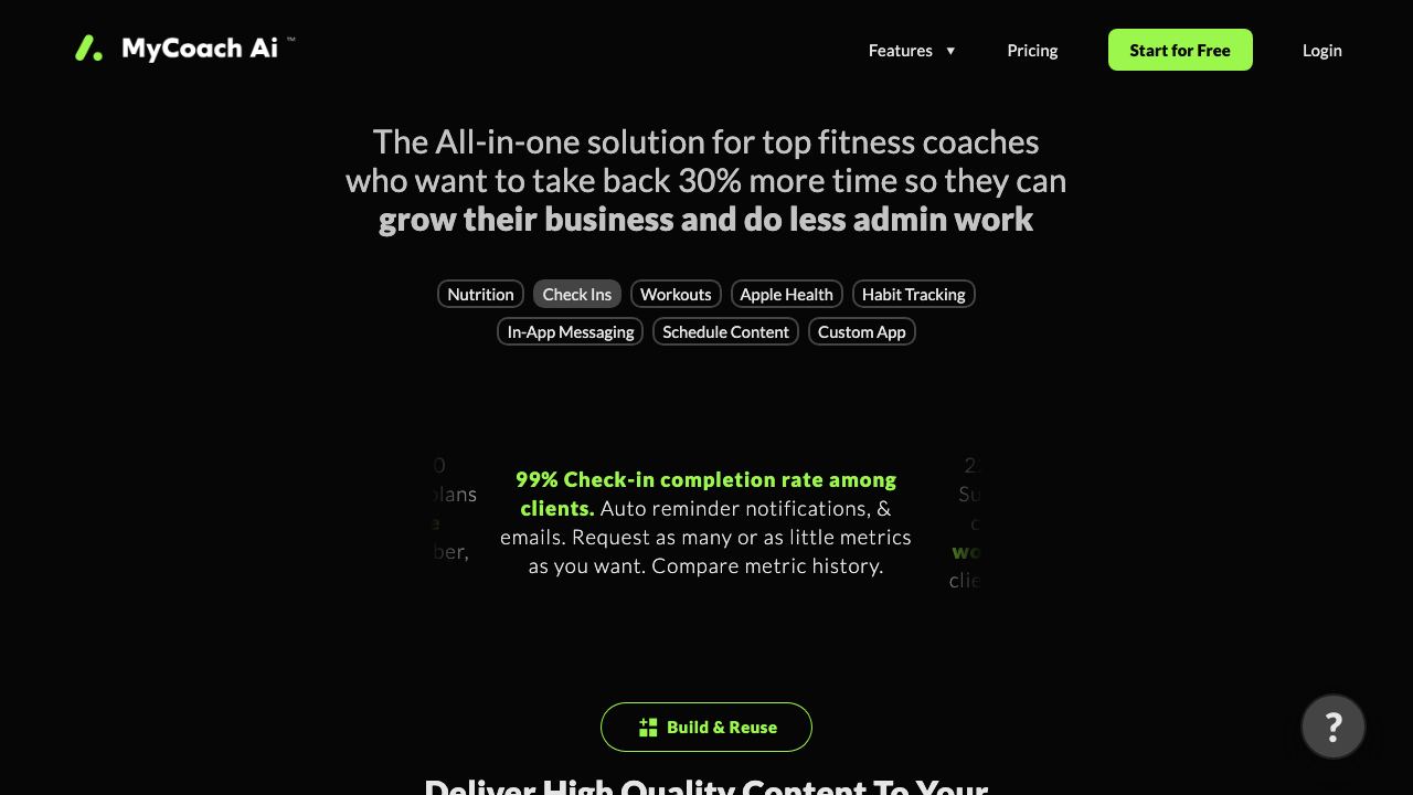 mycoachai.com website screenshot