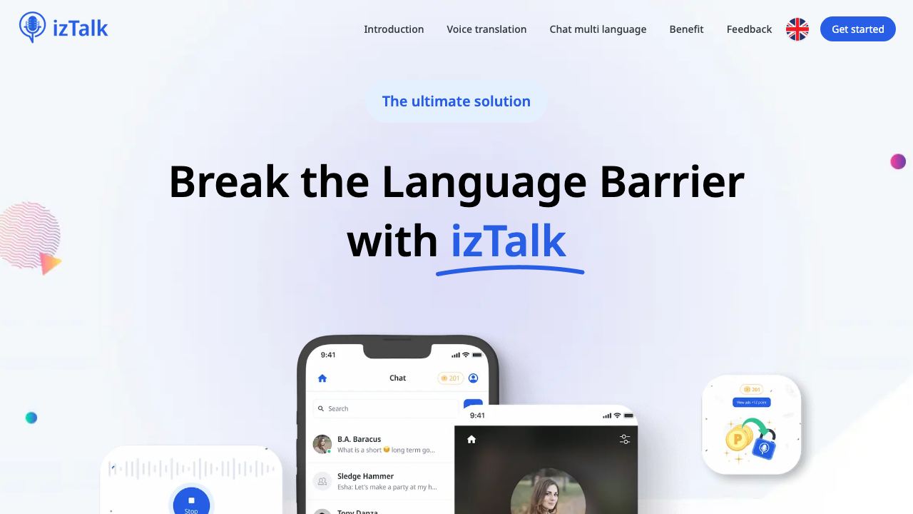 izTalk 网站截图