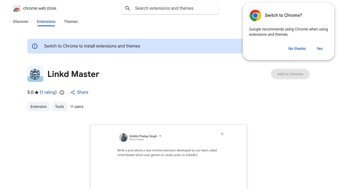Linkd Master 网站截图