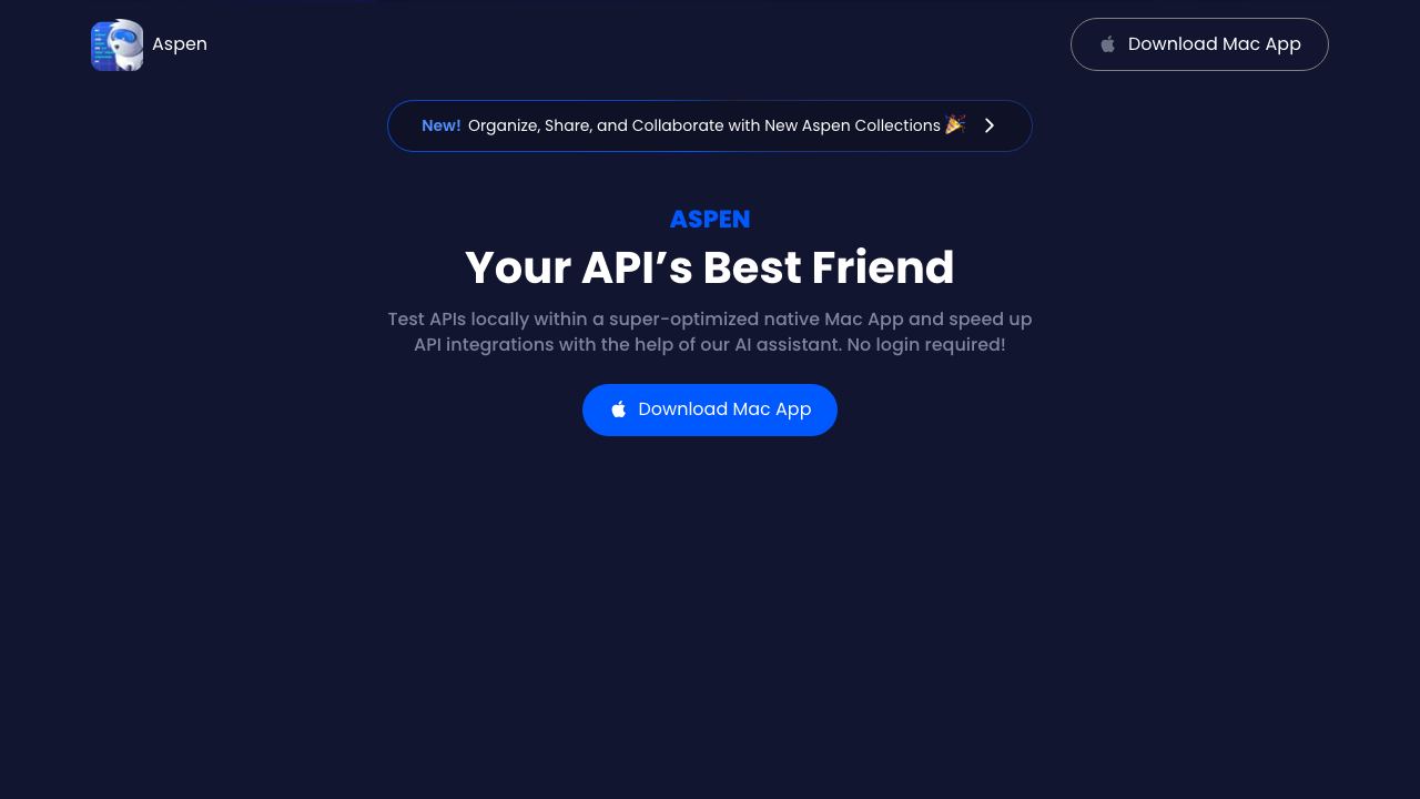 Aspen - API Testing for macOS 网站截图
