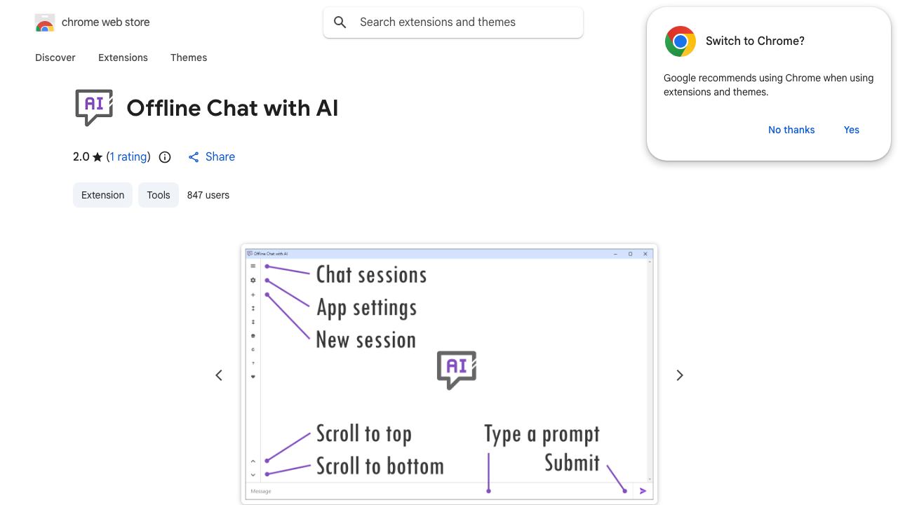 Offline Chat with AI 网站截图