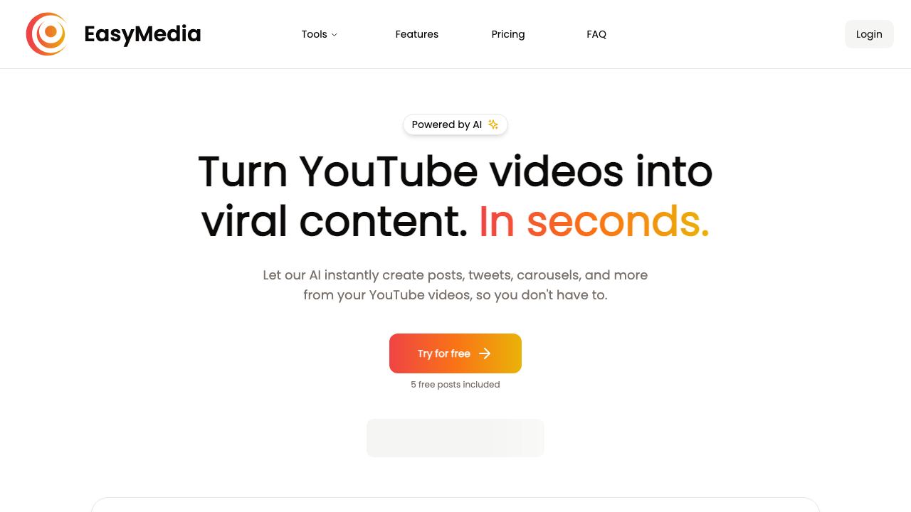 EasyMedia website screenshot