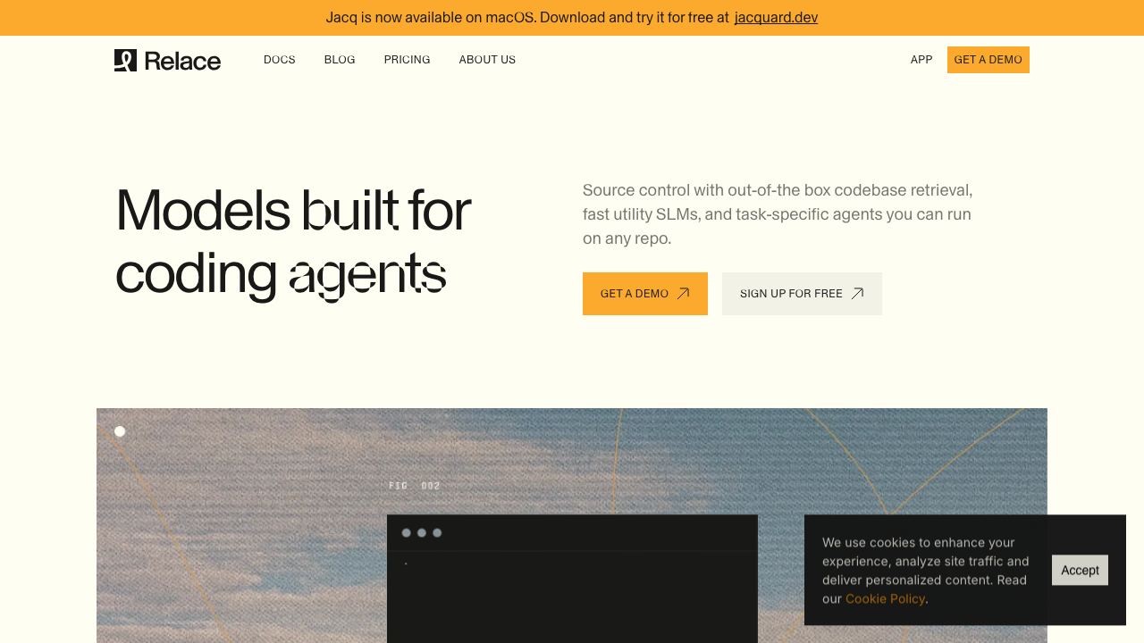 Relace website screenshot