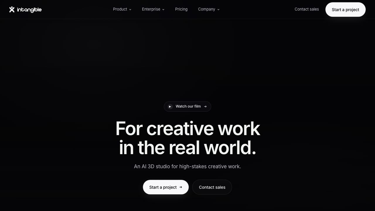 Intangible.ai 网站截图