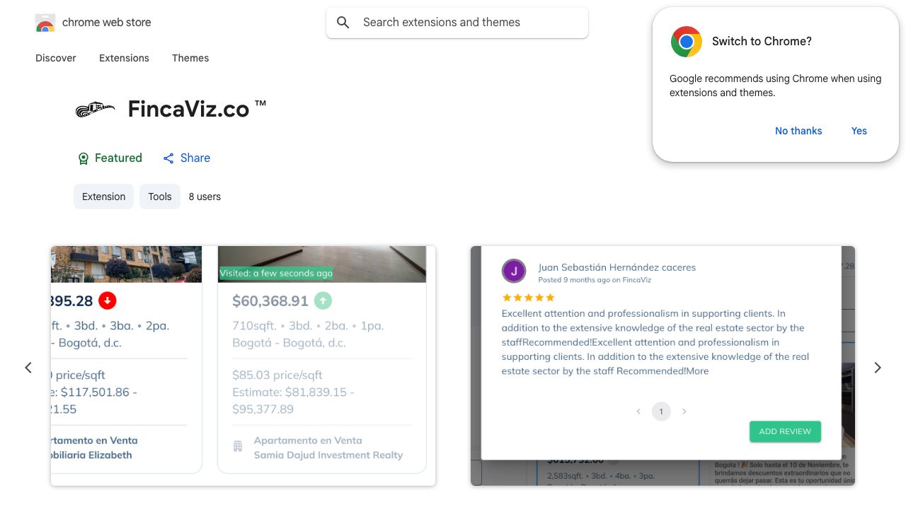 FincaViz.co ™ 网站截图
