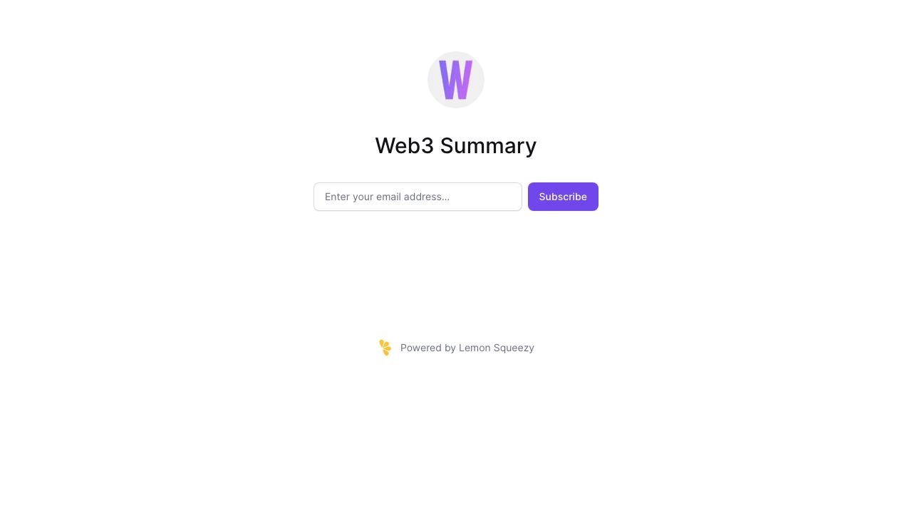 Web3 Summary website screenshot