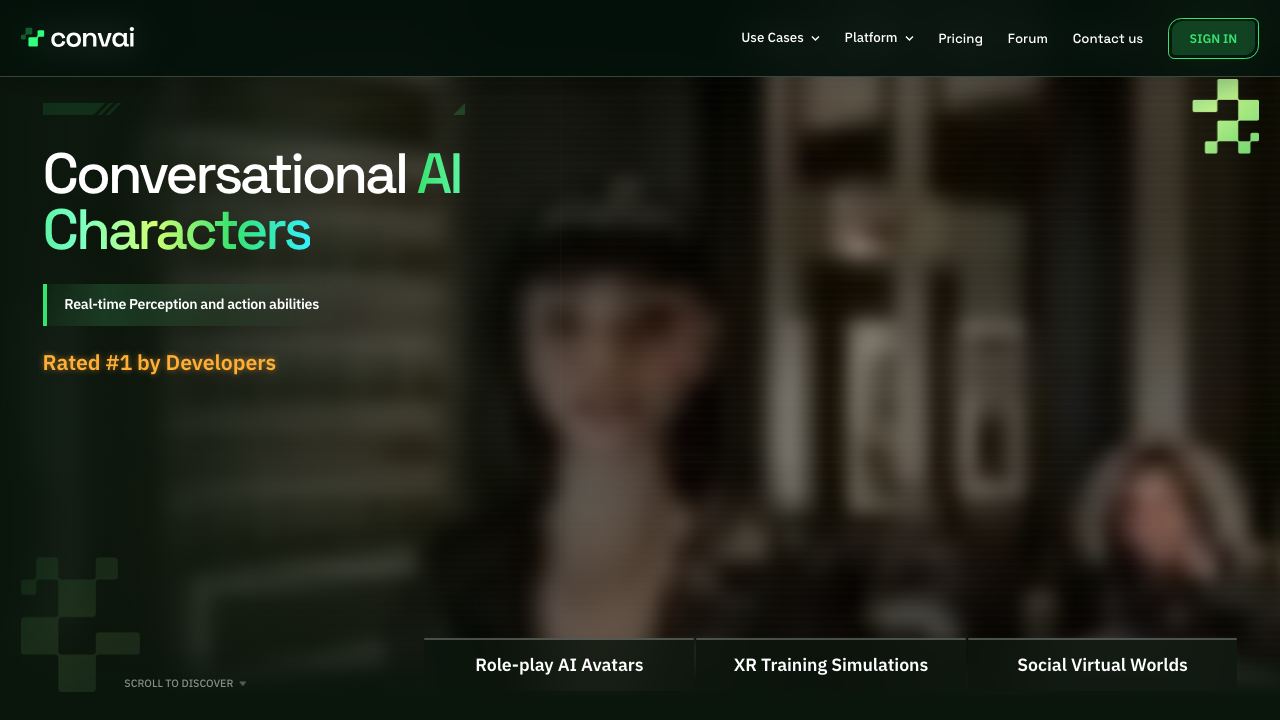Convai website screenshot