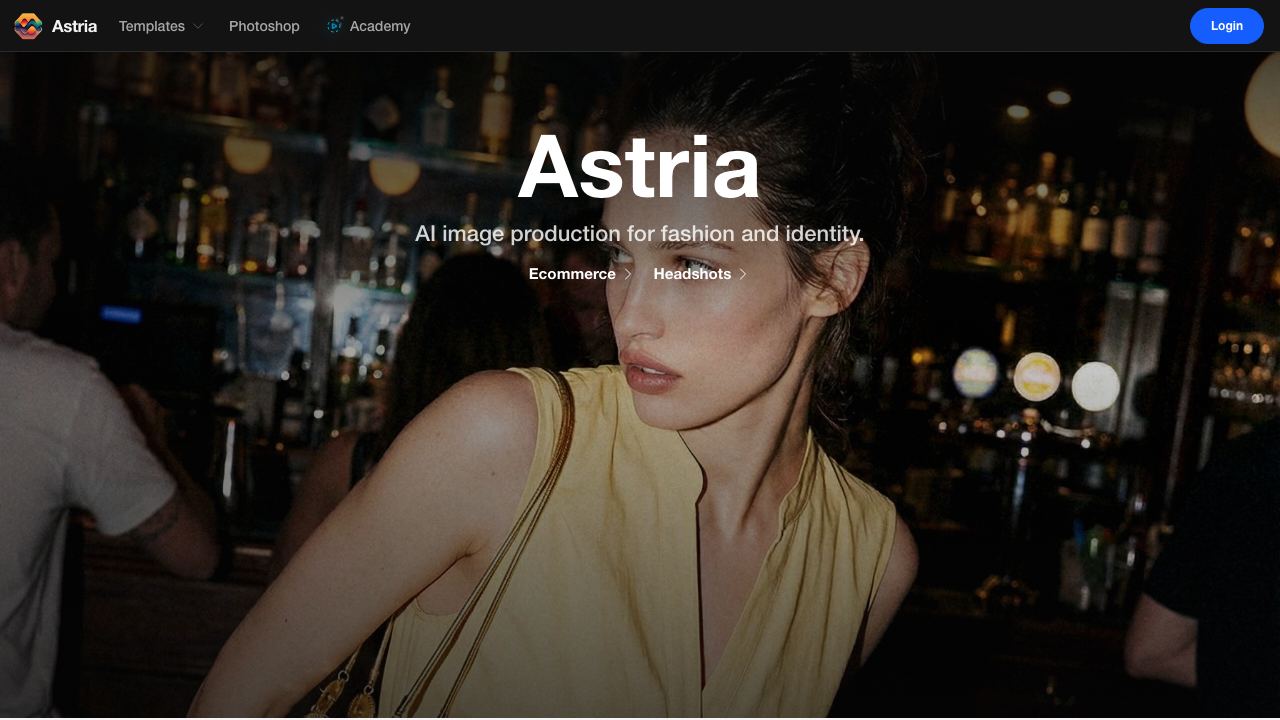 Astria 网站截图