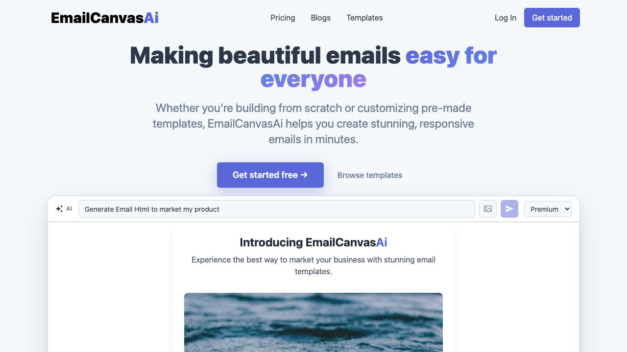 EmailCanvasAi 网站截图