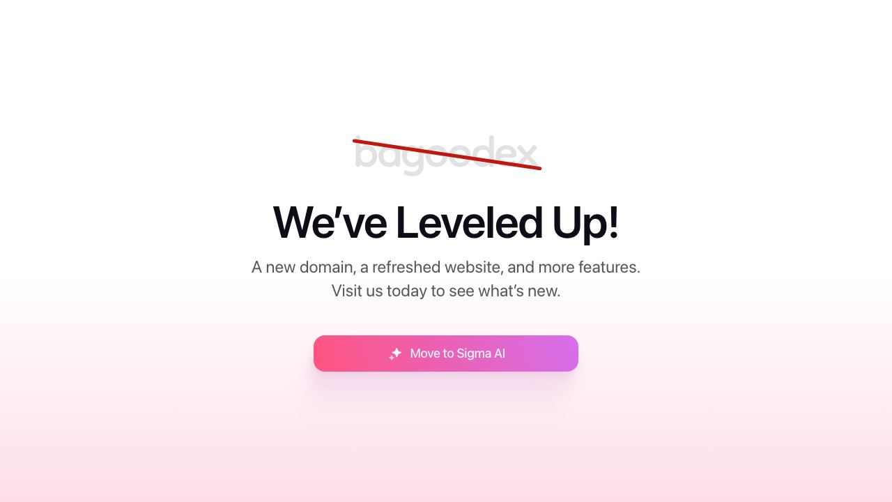 Bagoodex 网站截图