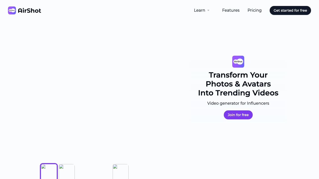 Airshot 网站截图