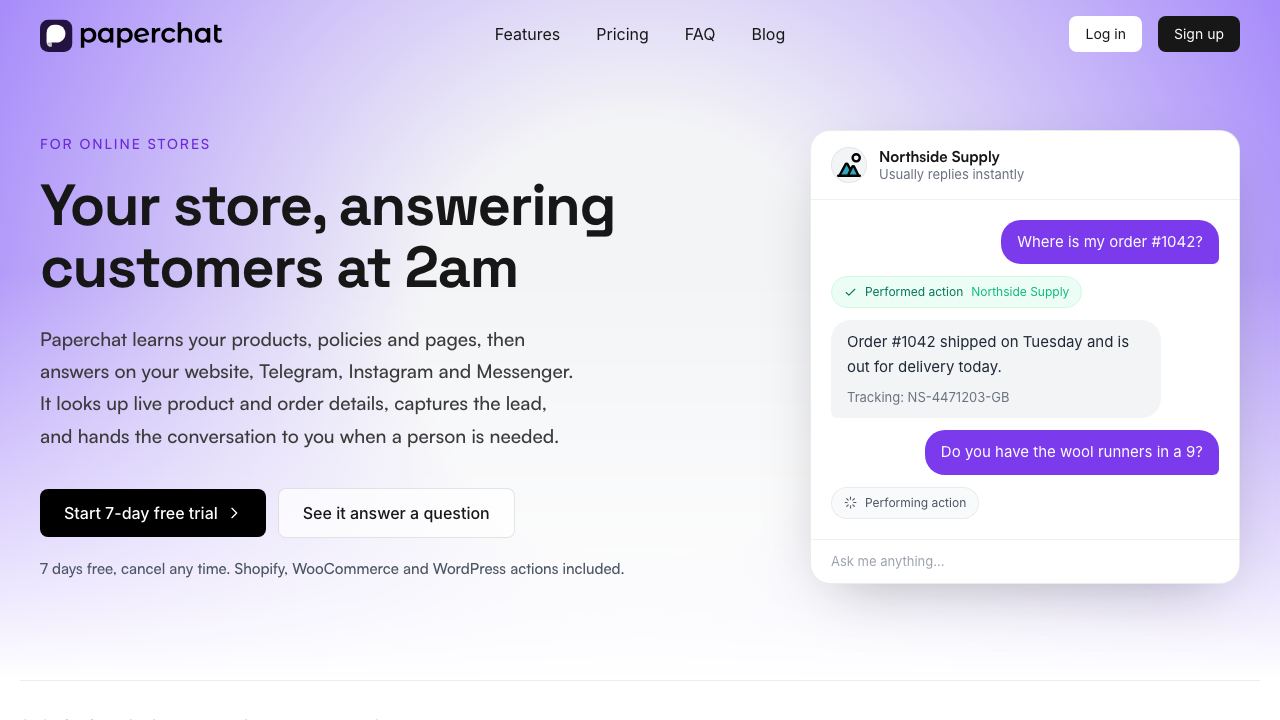 PaperChat website screenshot