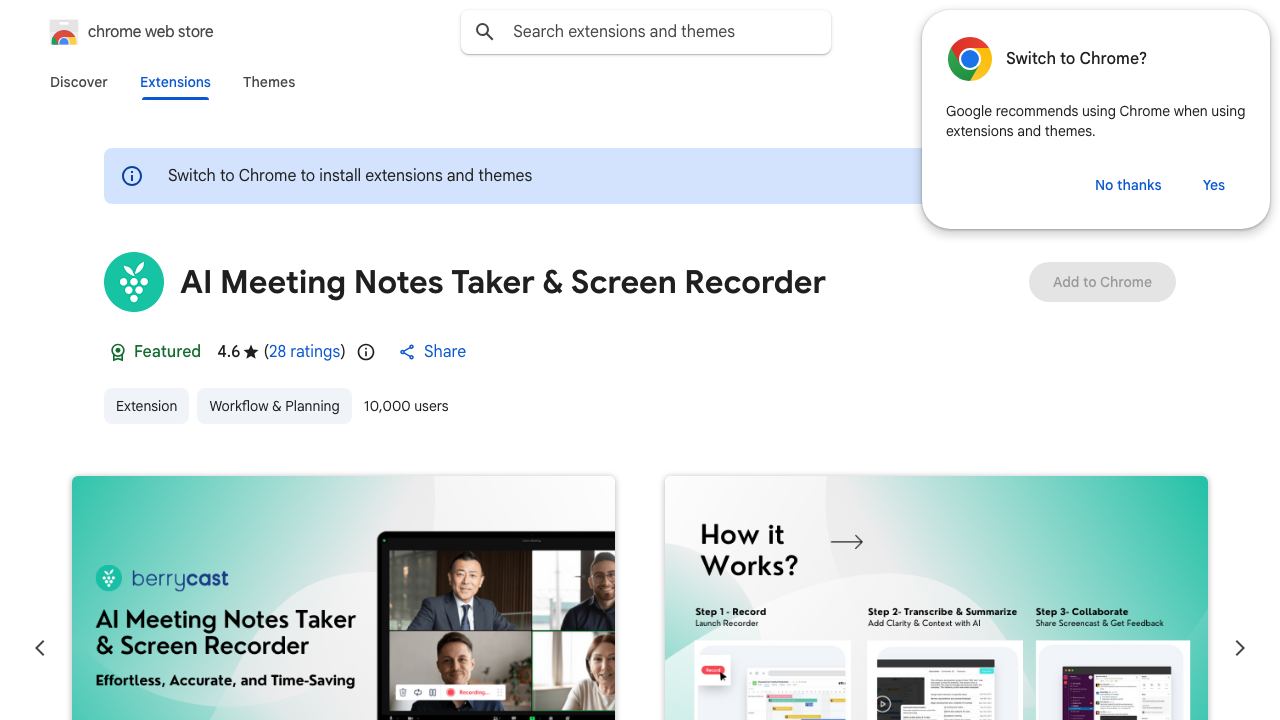 AI Meeting Notes Taker & Screen Recorder 网站截图