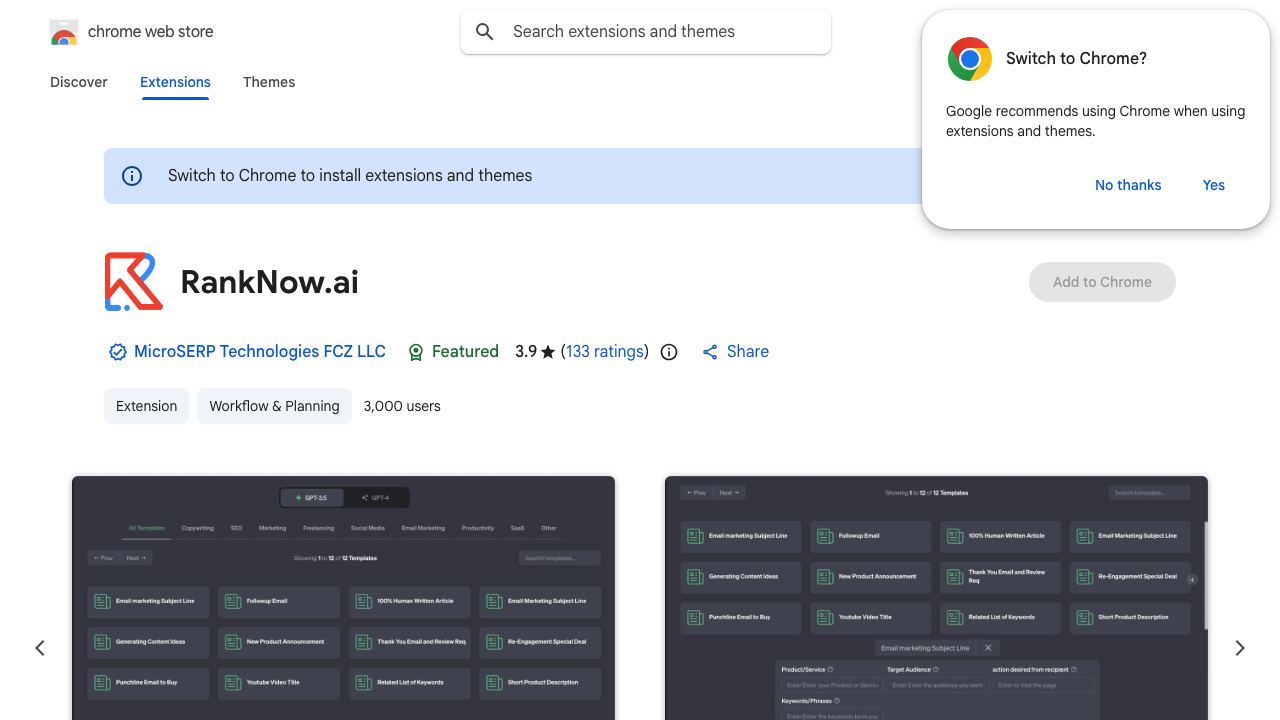 RankNow.ai 网站截图