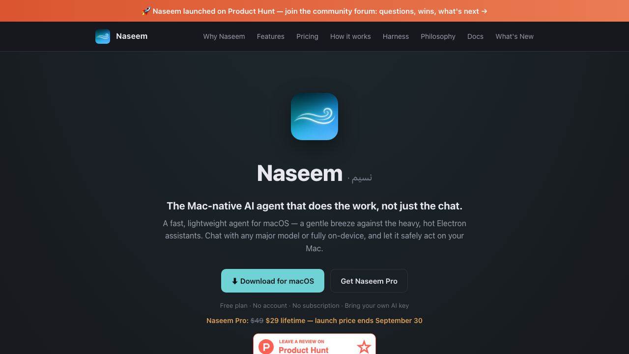 Naseem website screenshot