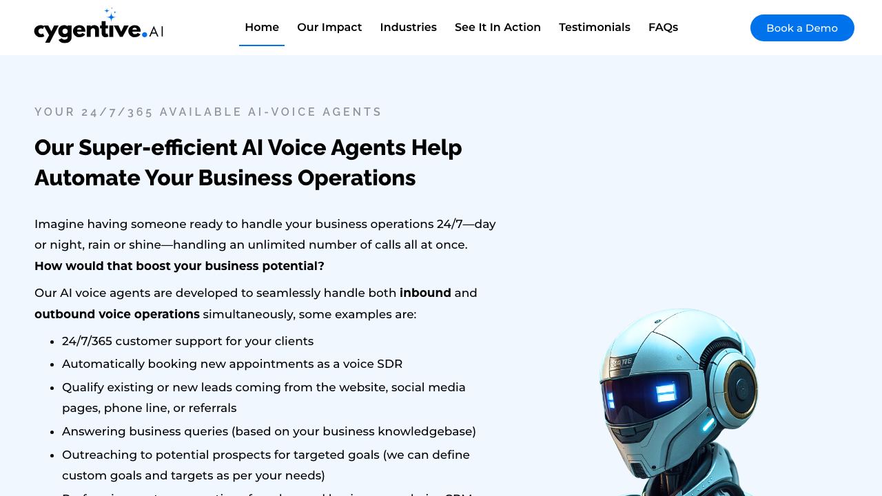 Cygentive website screenshot