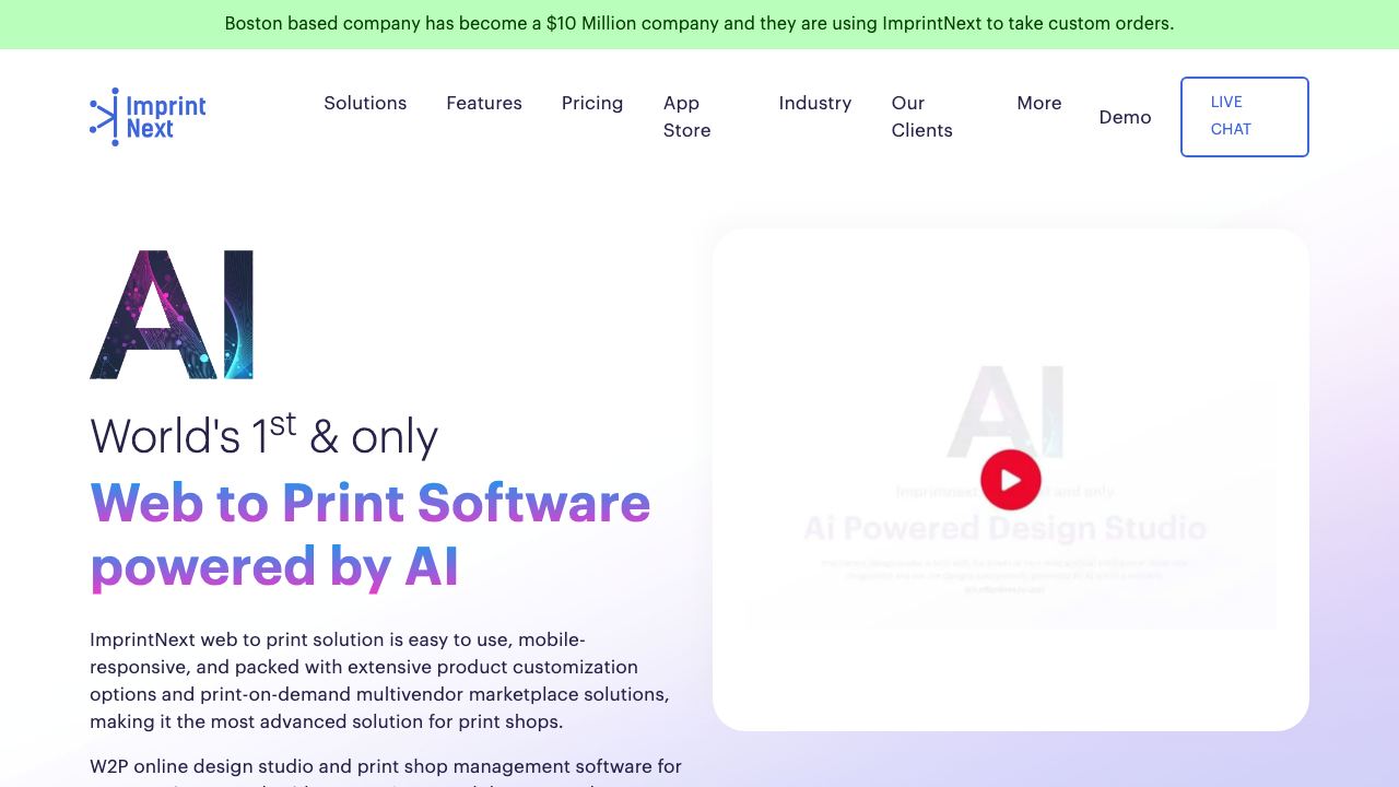ImprintNext website screenshot