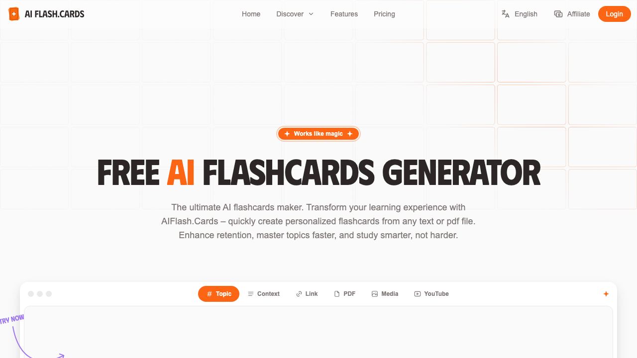 AI Flash.Cards 网站截图