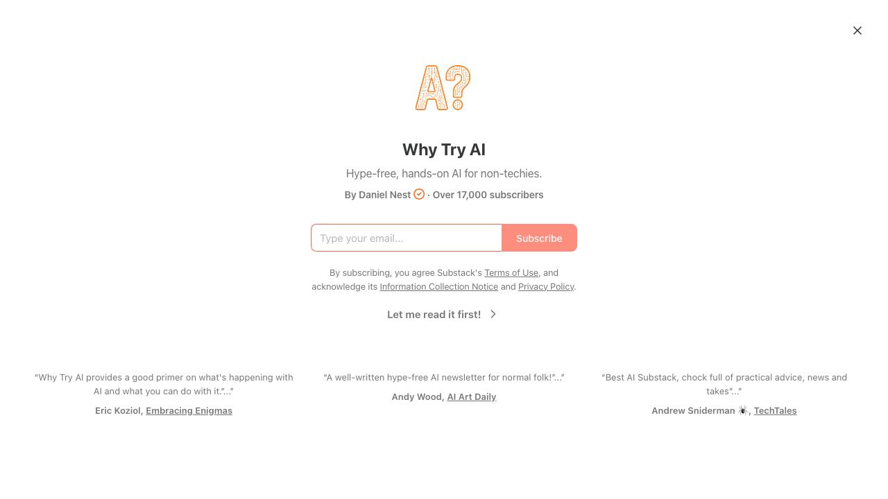 Why Try AI website screenshot