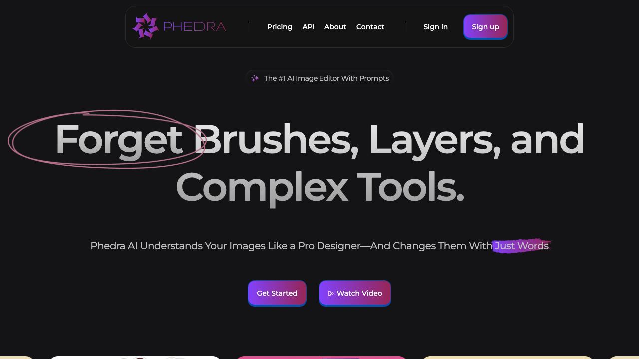 Phedra AI 网站截图
