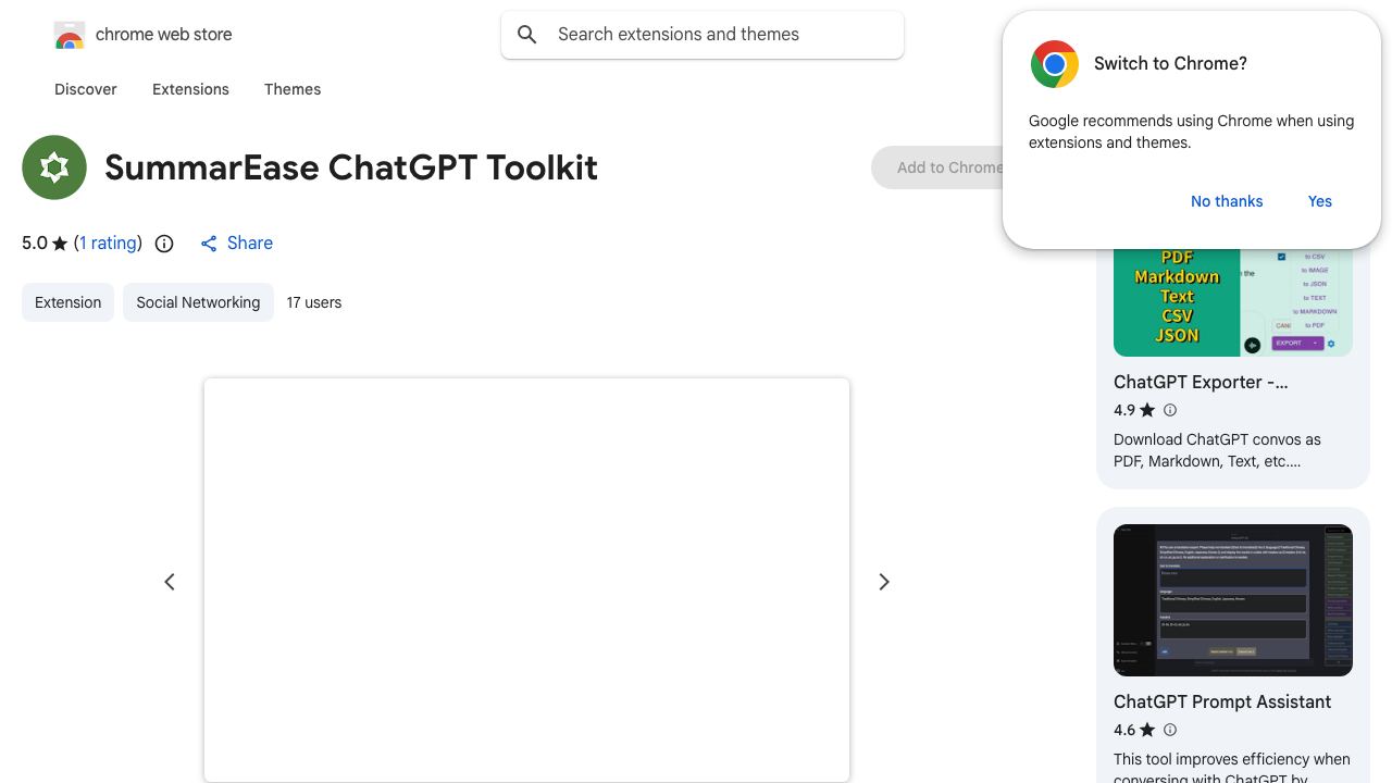 SummarEase ChatGPT Toolkit 网站截图