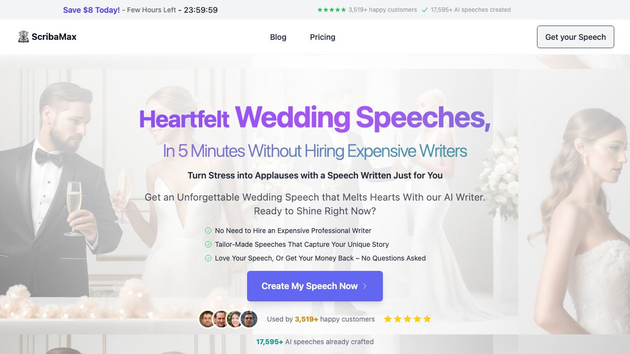 ScribaMax - AI-Powered Speech Writer 网站截图