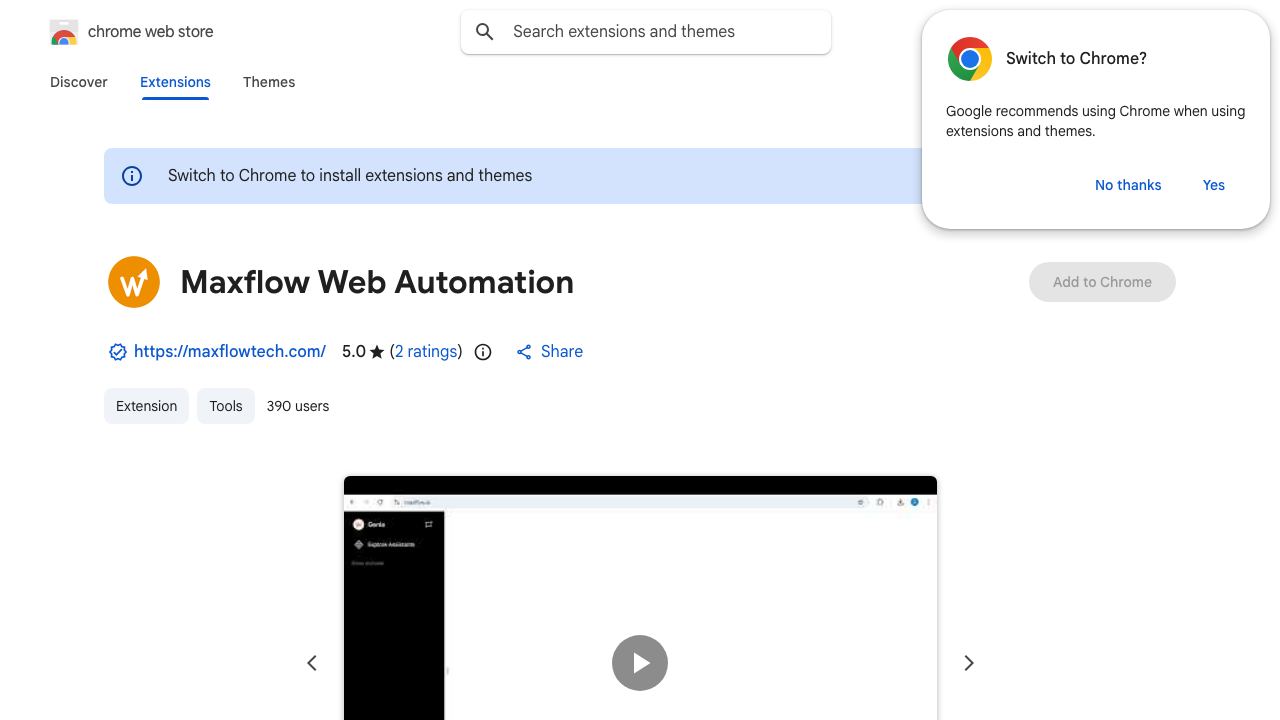 MaxGPT Web Automation 网站截图