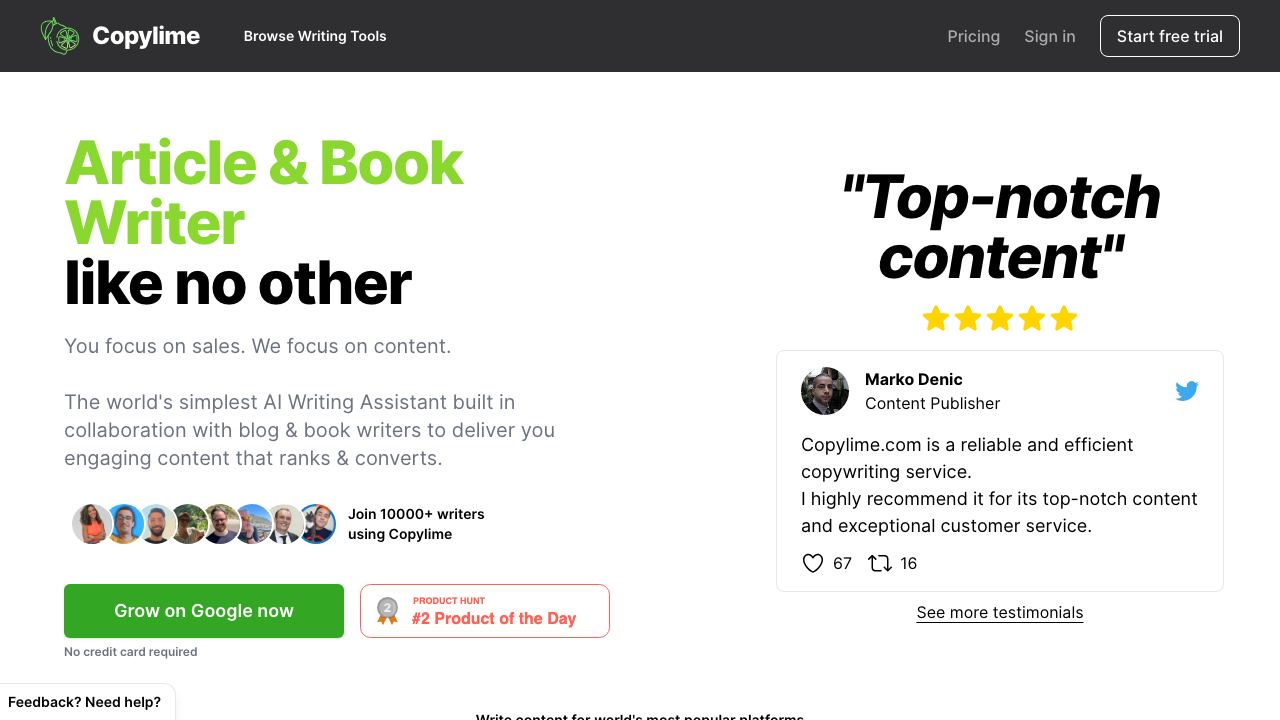 Copylime.com 网站截图