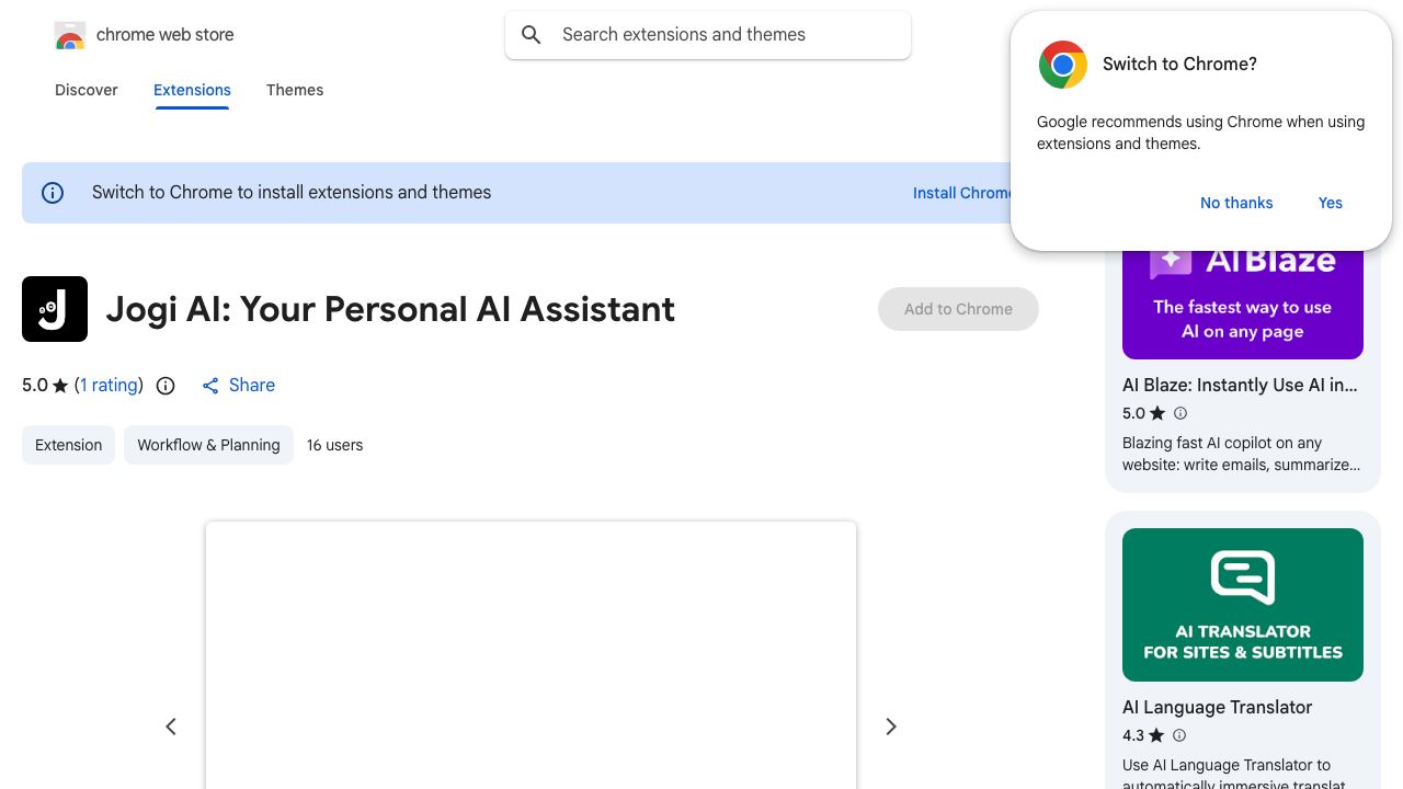 Jogi AI: Your Personal AI Assistant 网站截图
