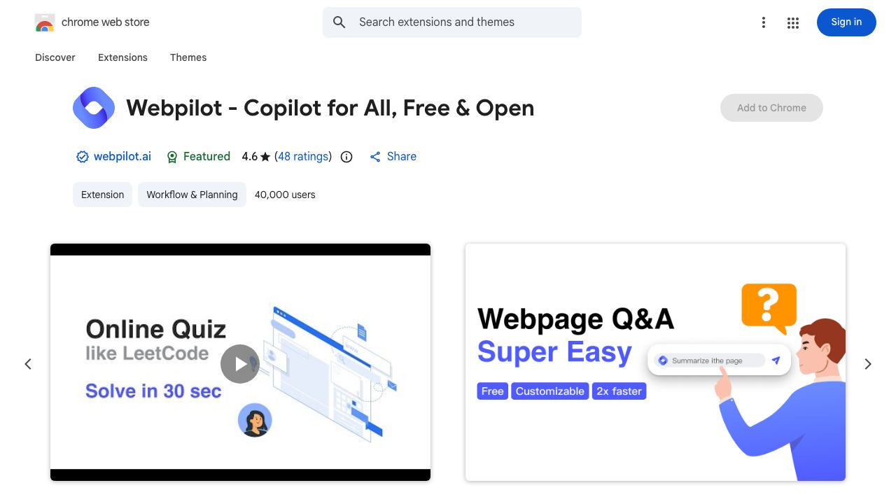 Webpilot - Copilot for All, Free & Open 网站截图