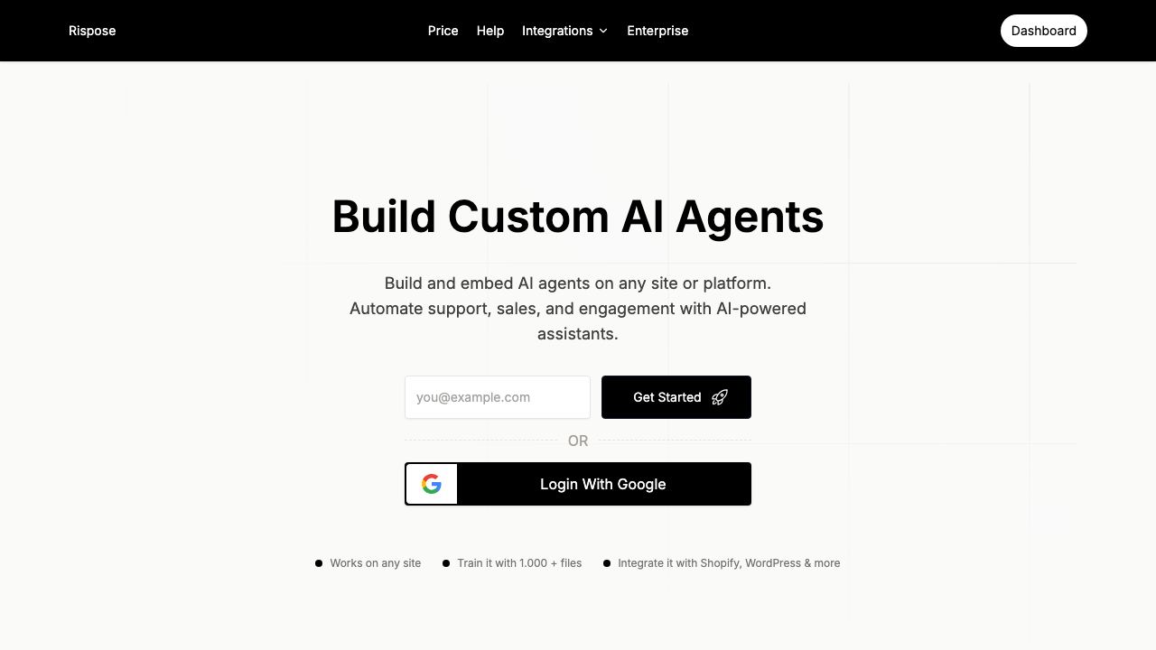 Rispose.com website screenshot