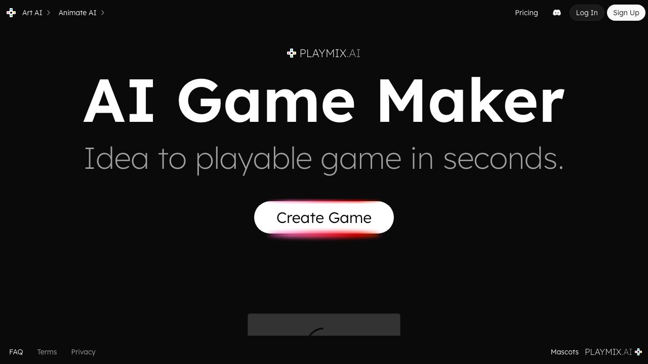 PlayMix AI 网站截图
