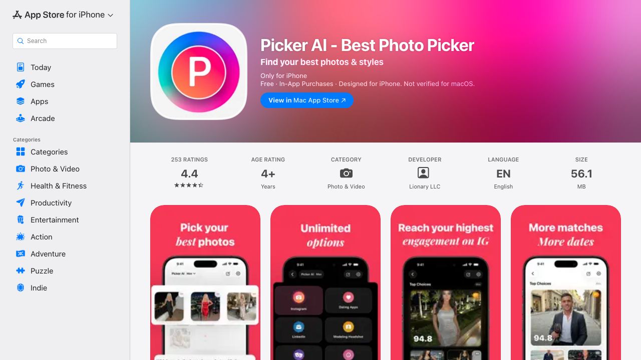 Picker AI 网站截图
