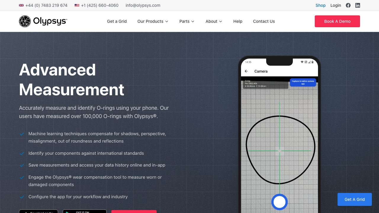 Olypsys website screenshot