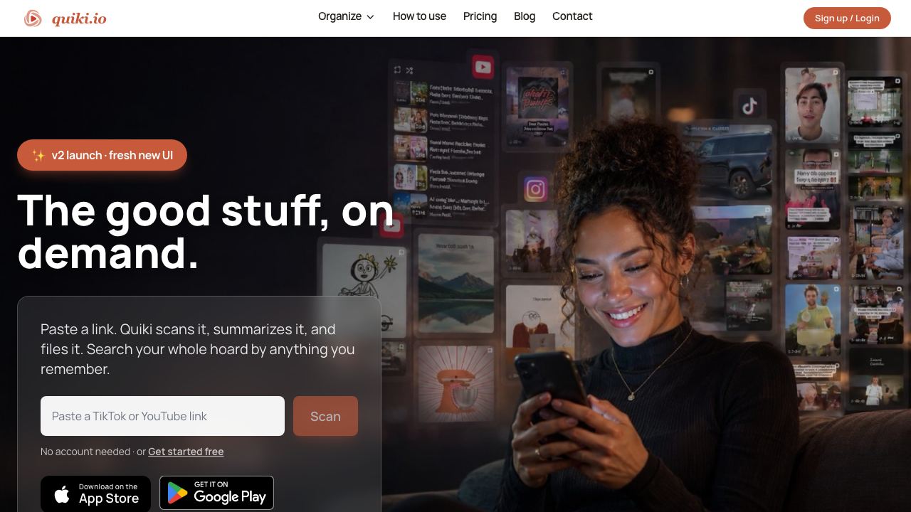 Quiki.io website screenshot