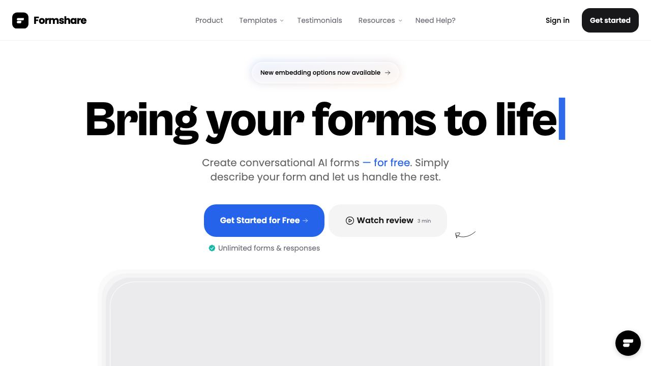 Formshare 网站截图
