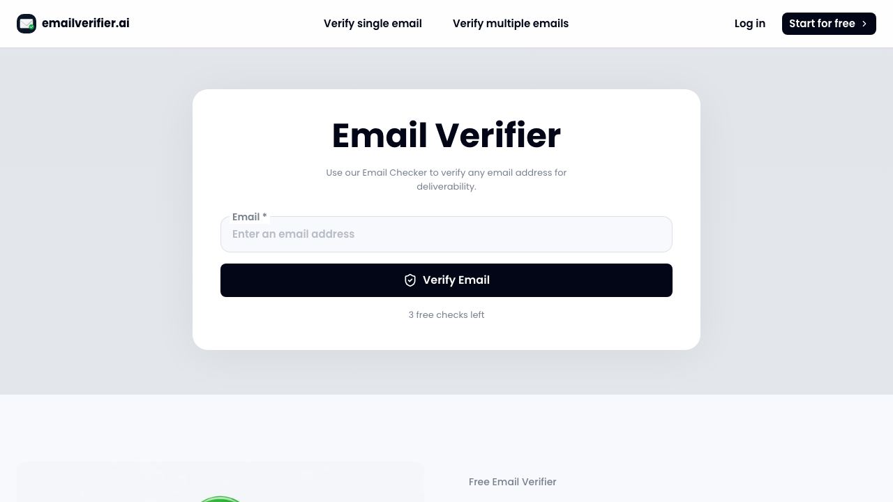 Email Verifier 网站截图