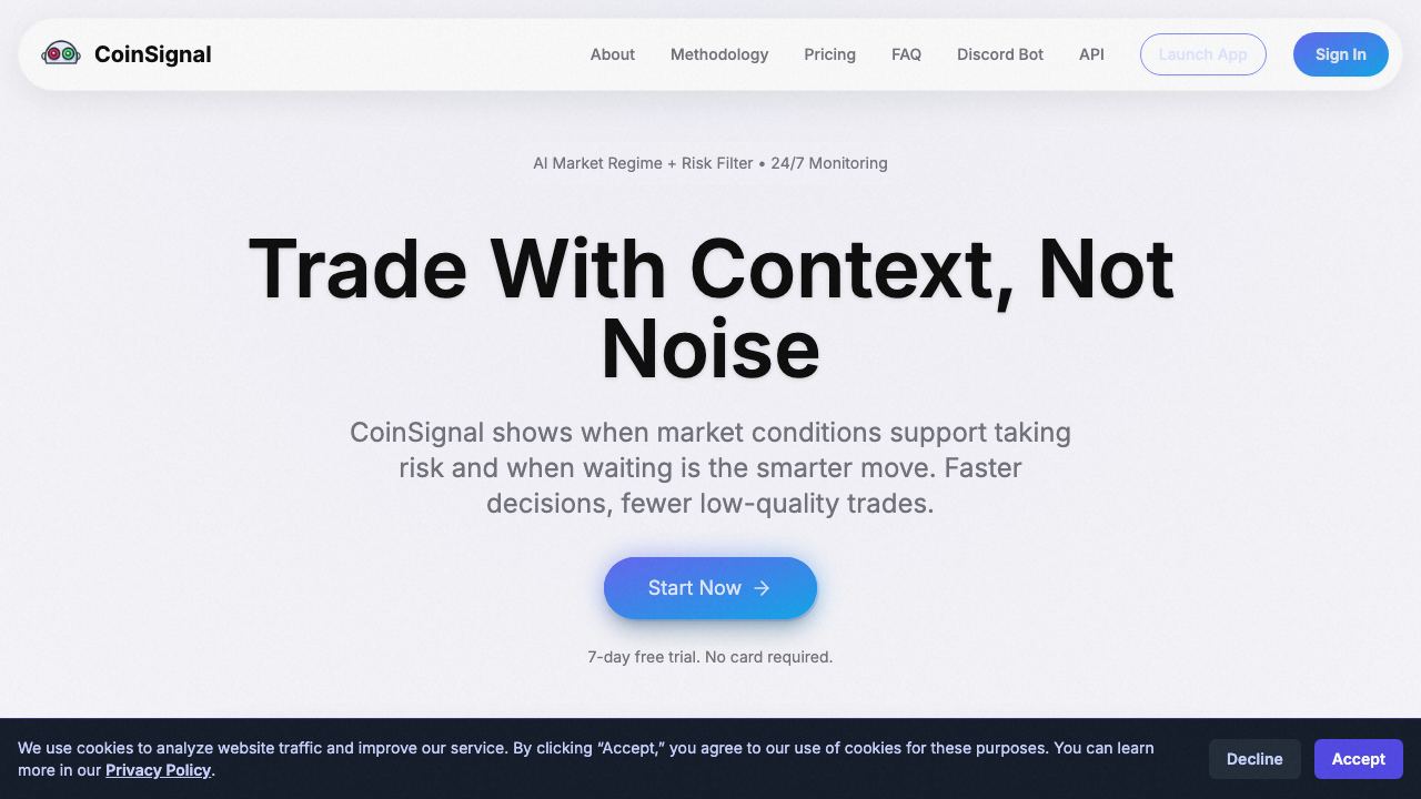 CoinSignal 网站截图