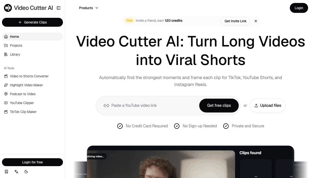 Video Cutter AI 网站截图
