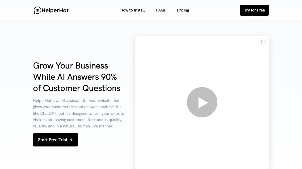 HelperHat website screenshot