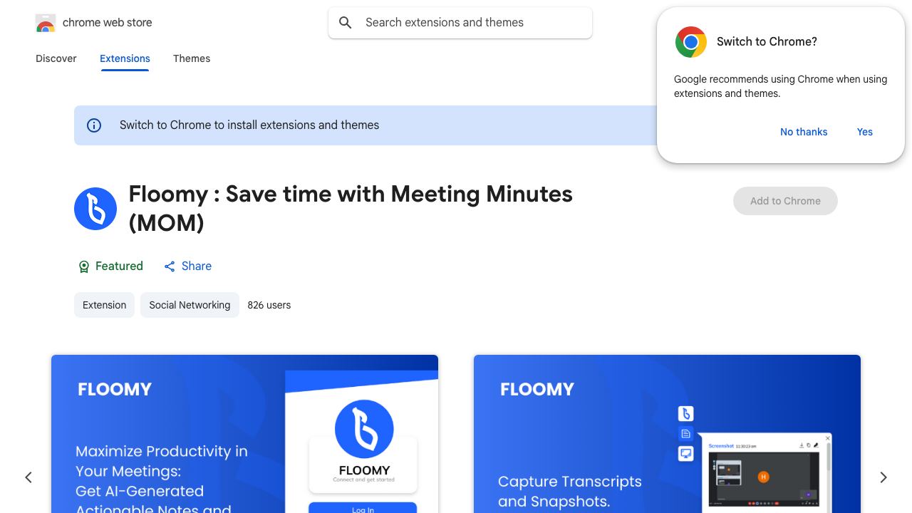 Floomy : Save time with Meeting Minutes (MOM) 网站截图
