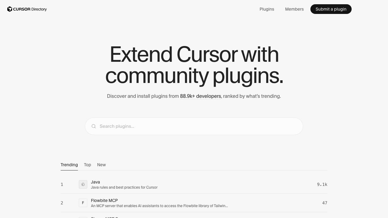 Cursor Directory 网站截图