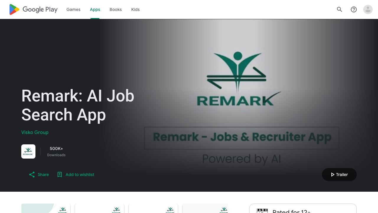 Remark - Jobs & Recruiter App 网站截图