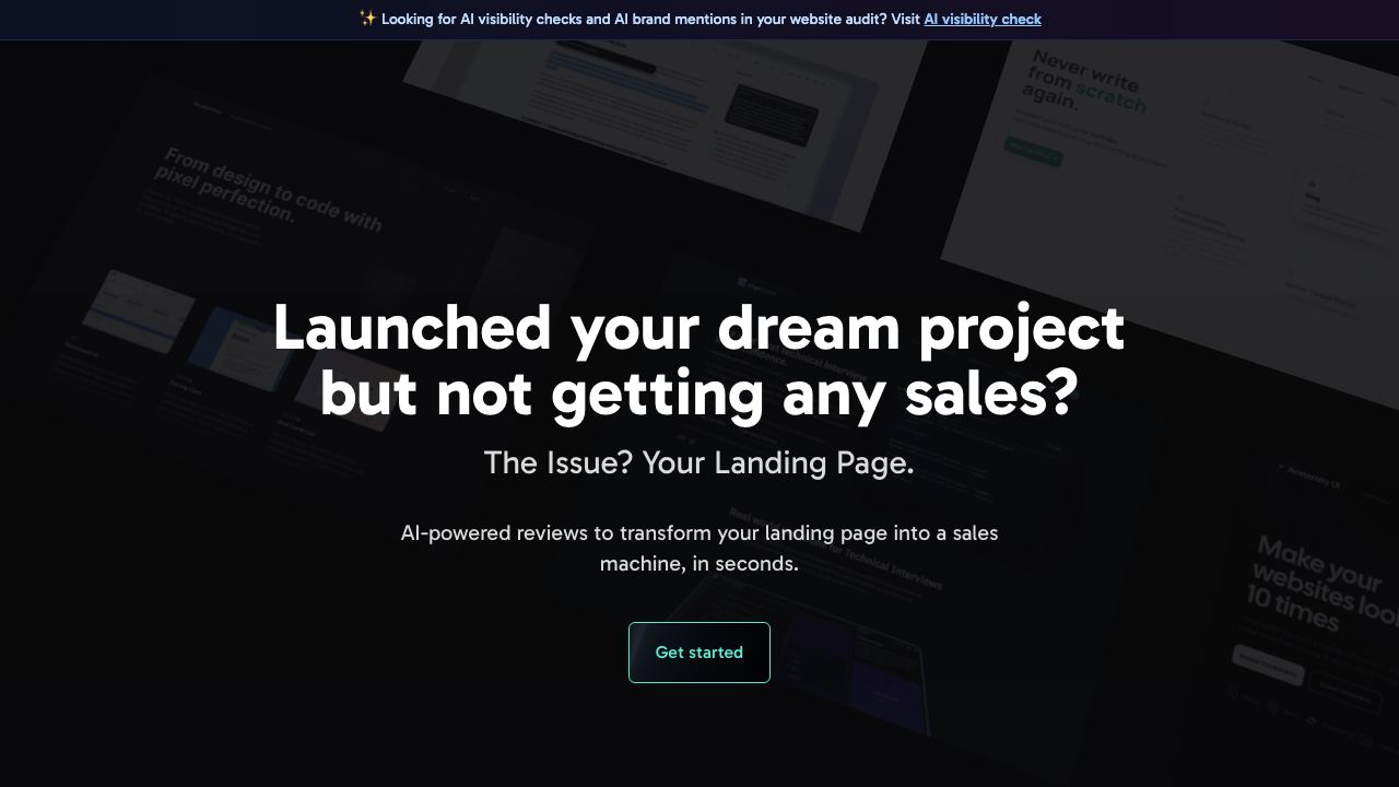 Landing.report 网站截图
