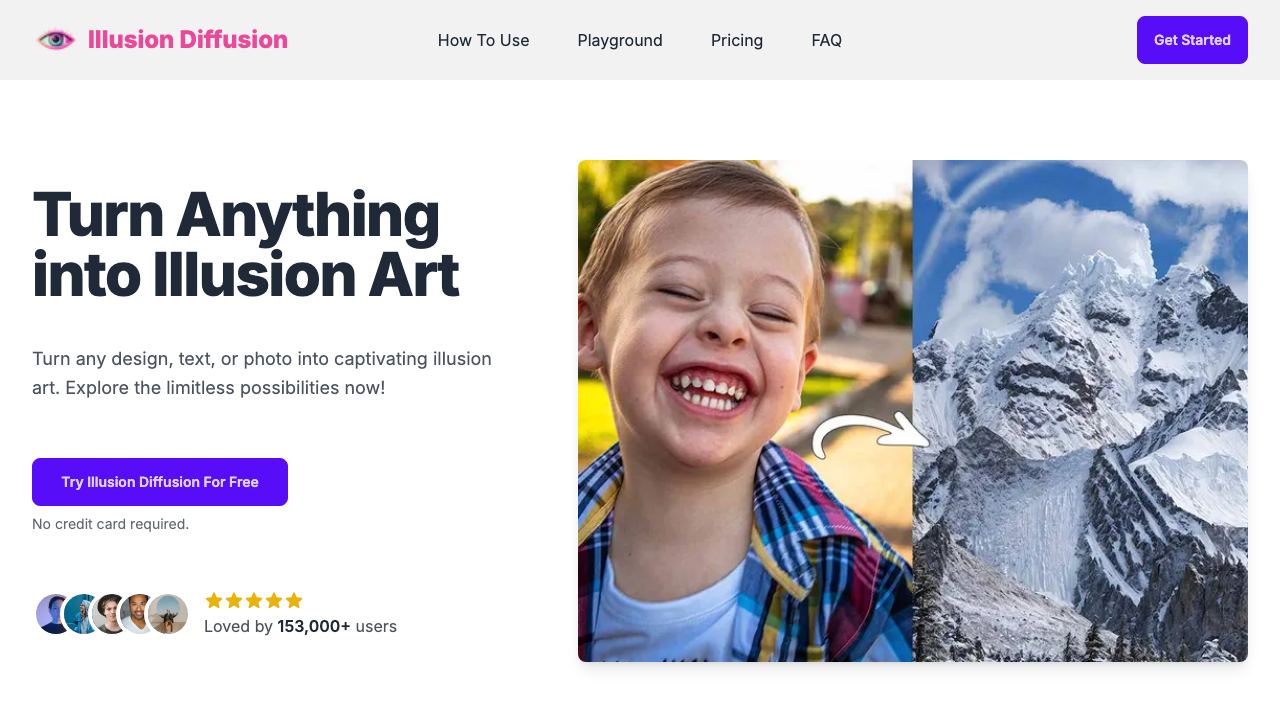 Illusion Diffusion AI Online 网站截图