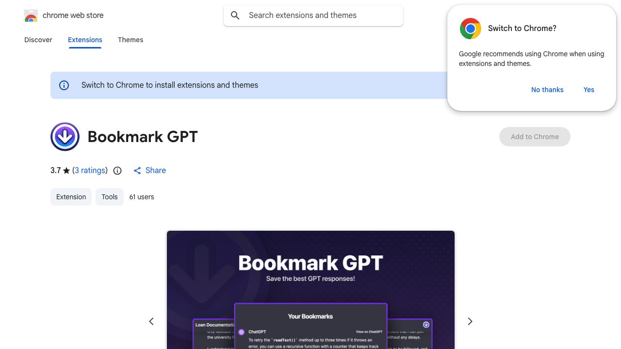 Bookmark GPT 网站截图