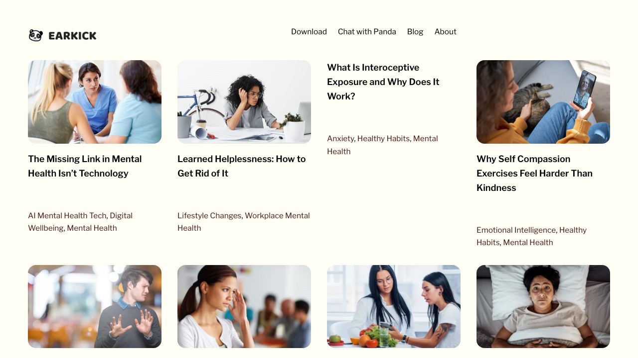 Earkick website screenshot