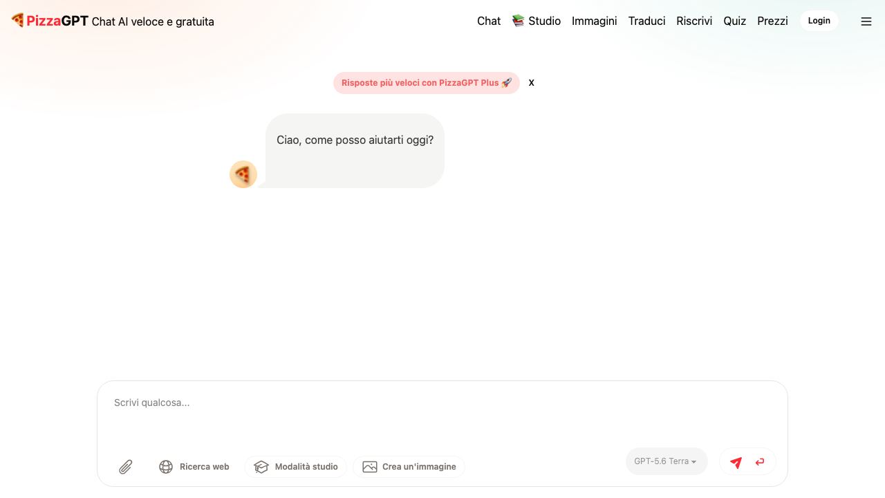 PizzaGPT - ChatGPT for Italy 网站截图