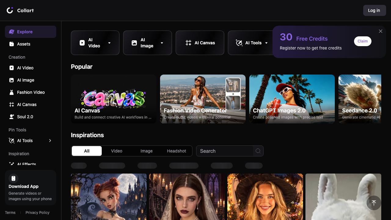 Collart AI website screenshot
